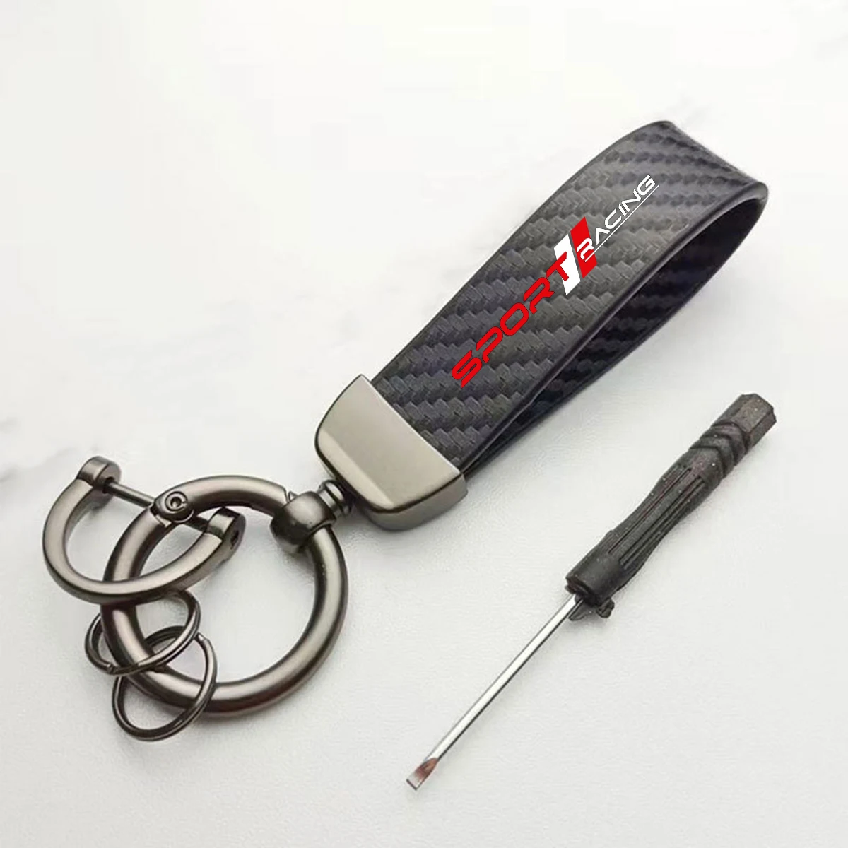 1 Шт. Брелок Для Ключей Из Углеродного Волокна