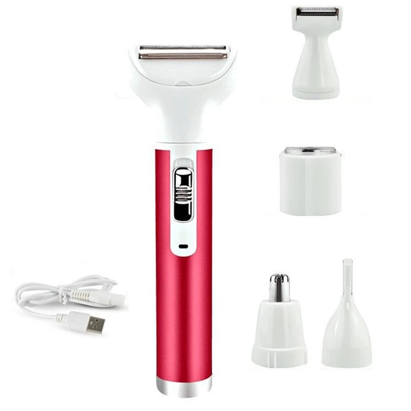 

5 In 1 Body Hair Removal Epilator Leg Hair Pubic Hair Electric Shave Clipper Shaver Women