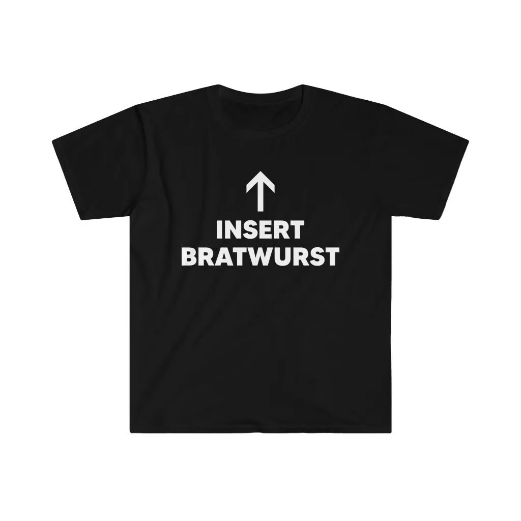 Вставка Brats Bratwurst влюбленная Мягкая стильная футболка