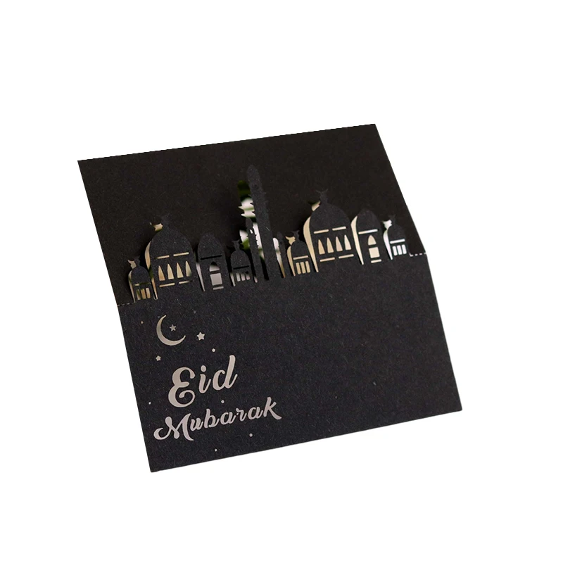 50/100Pcs Eid Mubarak Architectur Table Name Place Card Muslim Lace Message Setting Wedding Birthday Party Favor Decor - купить по