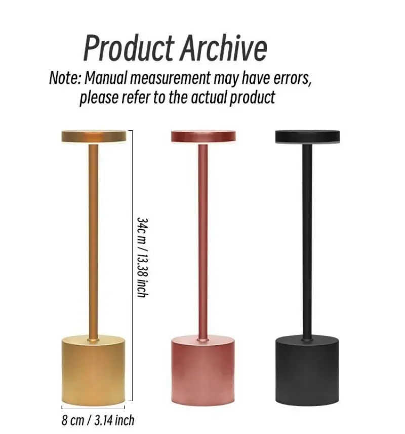 Простые светодиодные настольные лампы с сенсорным датчиком перезаряжаемая