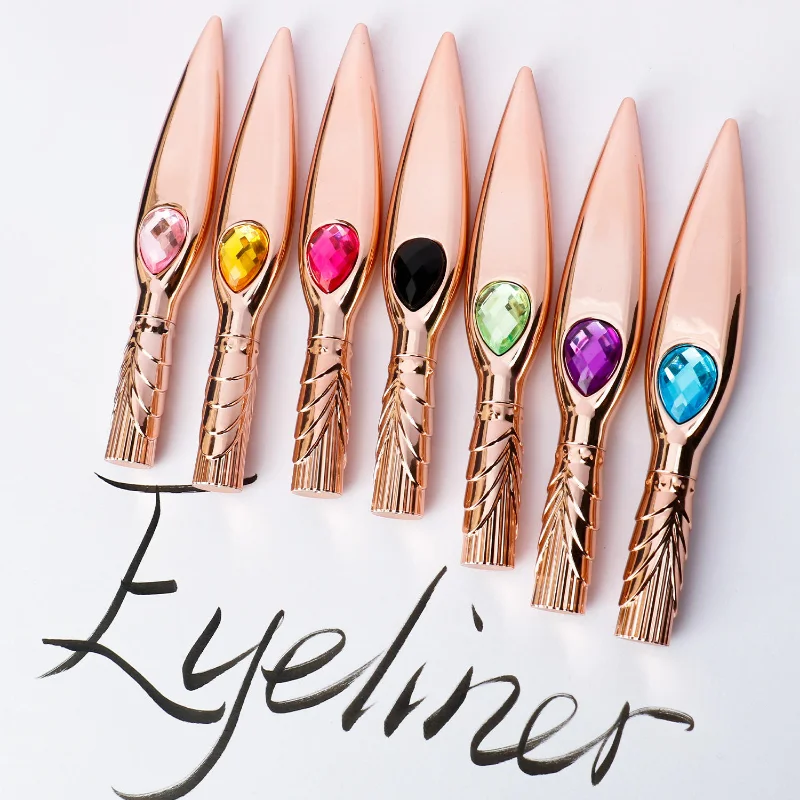 

Gold Eyeliner Pencil with Diamonds Waterproof, Sweatproof and Long-lasting Customizable Label Women's Cosmetics De13