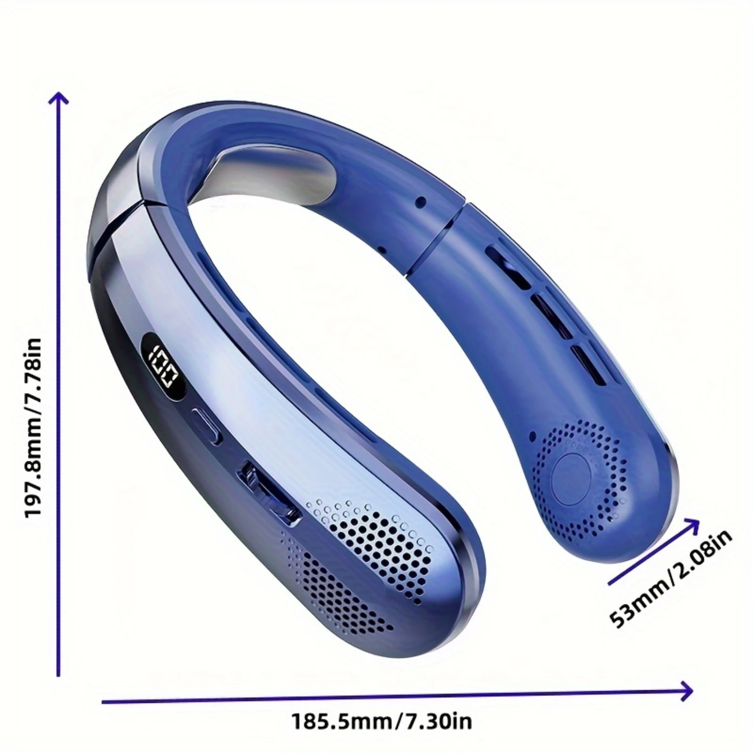 Безлопастной шейный вентилятор с перезаряжаемым USB — легкий портативный без
