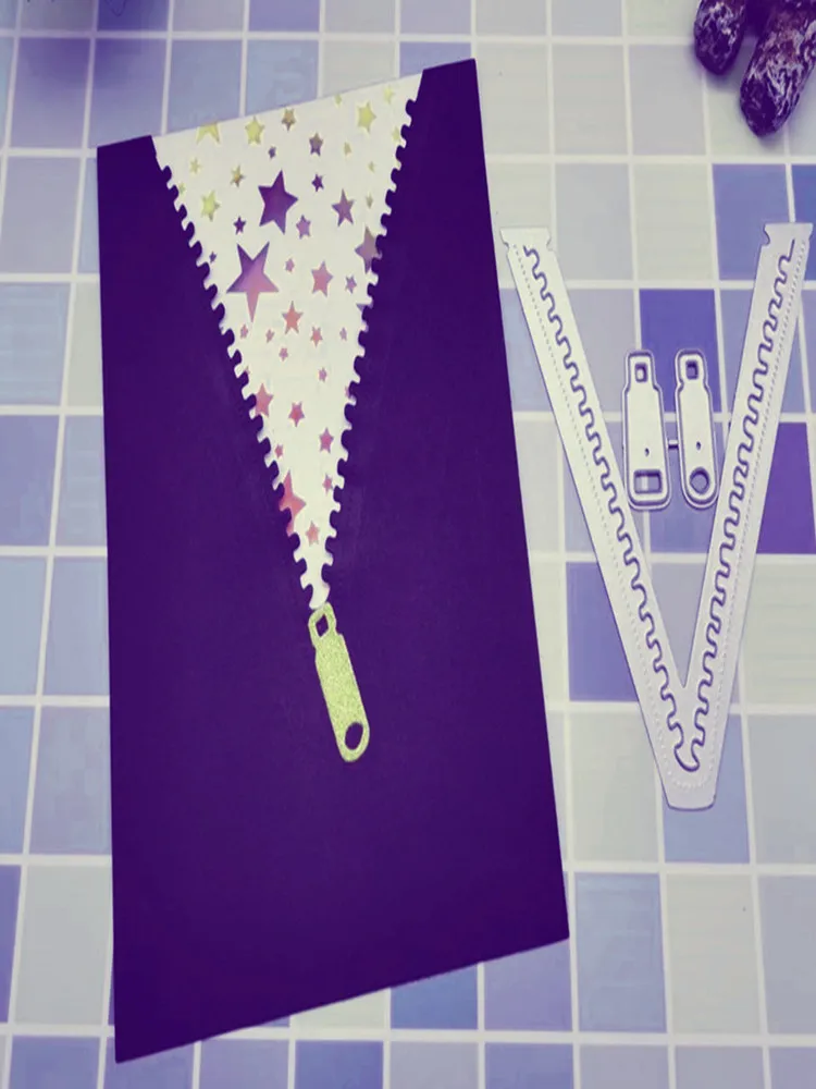 Застежка-молния форма металлический Трафаретный вырубной Штамп для DIY