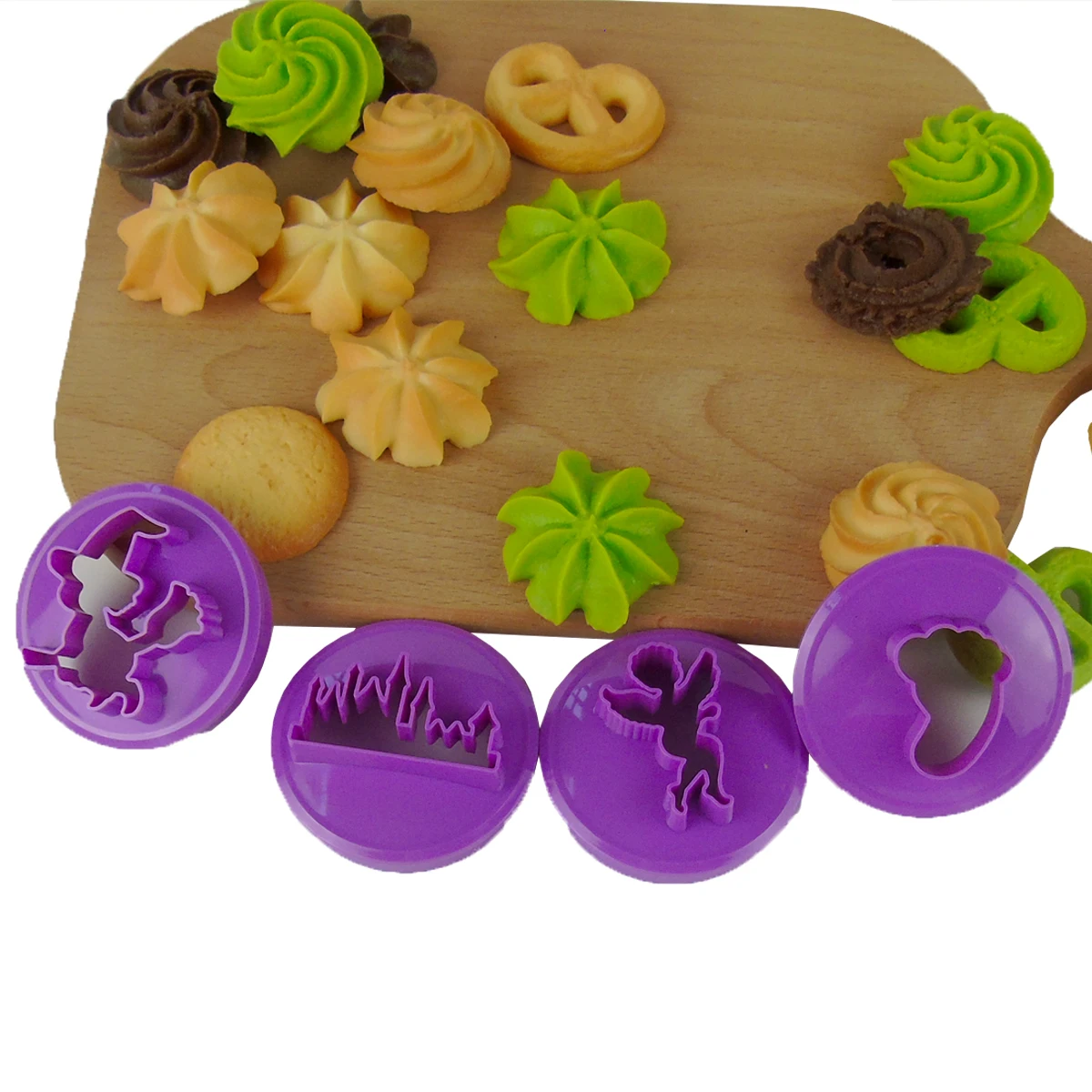 

4Pcs 3D Cartoon Angel Baking Mold DIY Chocolate Fondant Cookie Cake Decorating Tools Temperature Resistance Kitchen Gadget Sets