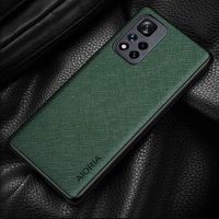 blackbluegreenred cross pattern pu leather phone case all inclusive fine hole lens protection cover for redmi note 11 pro 5g