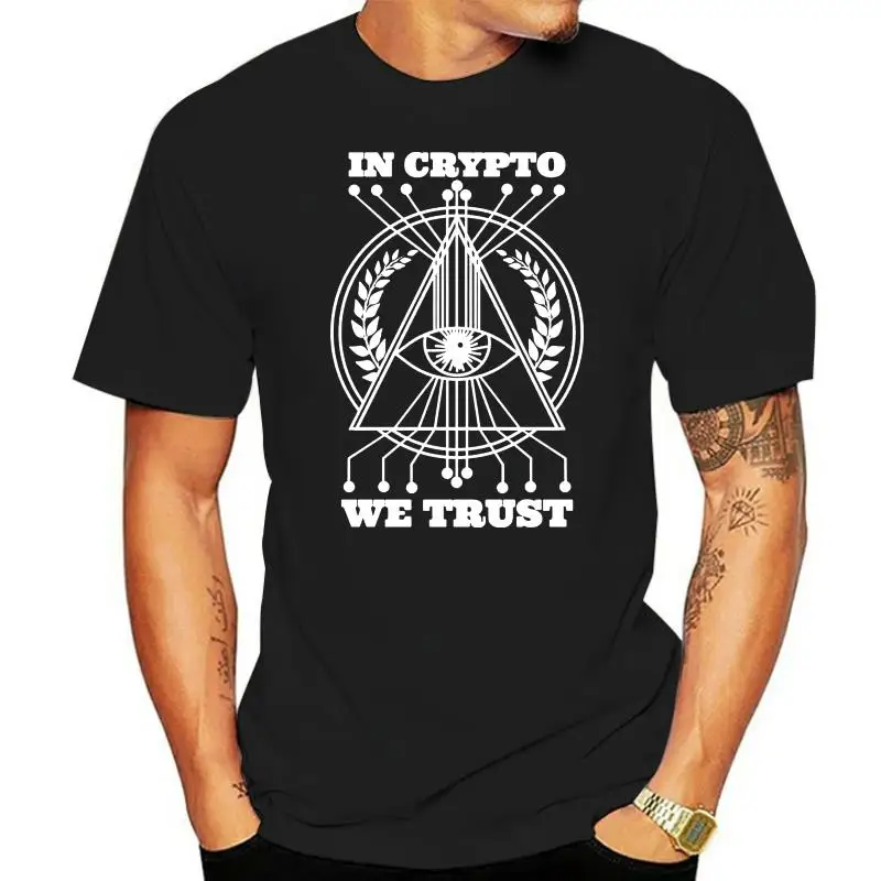 

In Crypto Currency Bitcoin Ethereum Blockchain We Trust New World Banking T-shir T-Shirt Vintage Graphic