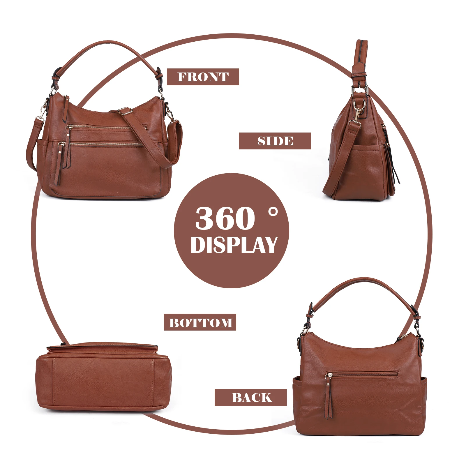 New In Fashion Tote Bag for Women Luxury Designer Handbag Multi Pocket Female Shoulder Evening Bags PU Leather Free Shipping