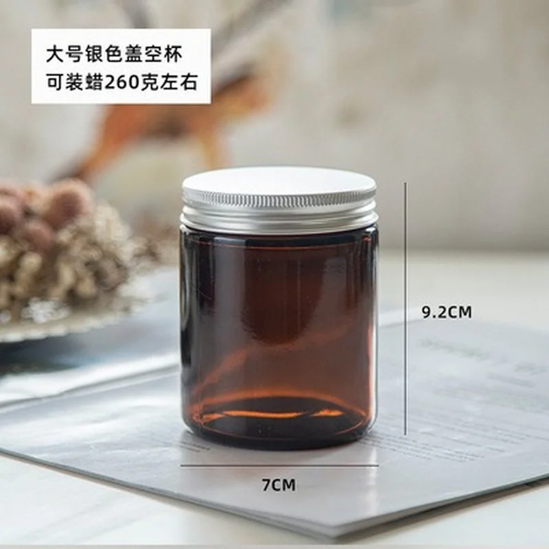 6 штук Стеклянные банки для свечей с крышкой Оптовая продажа пустого контейнера 100/250 мл для самодельных ароматических свеч.