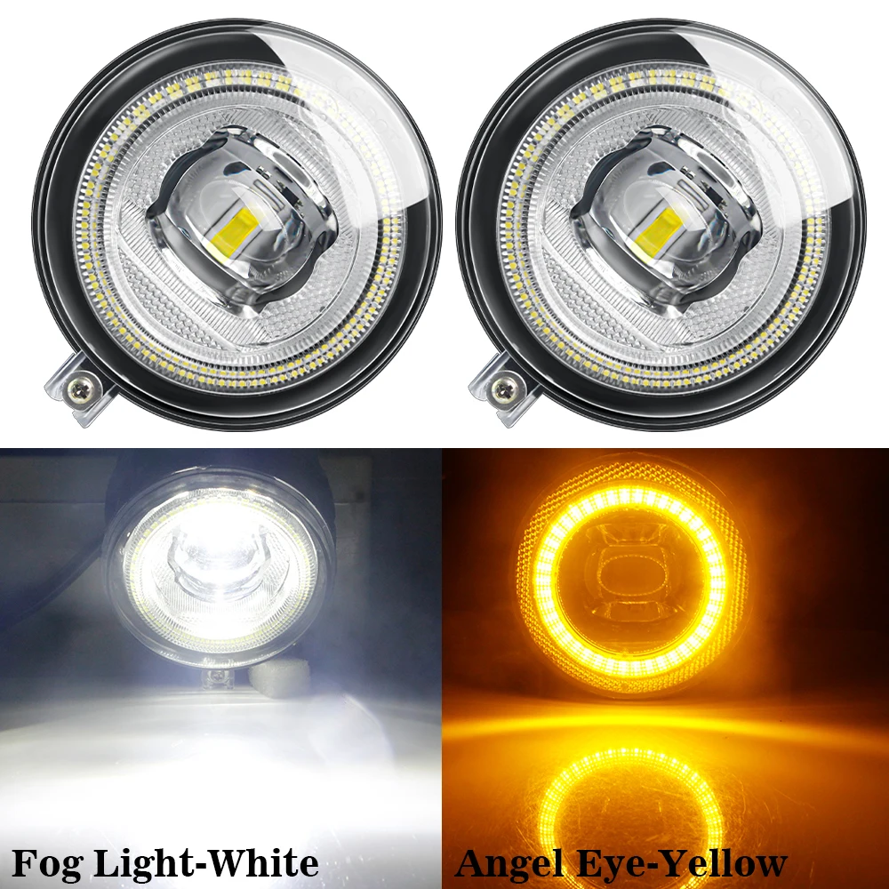 

2 светодиодных противотуманных фар с Angel Eye DRL для Chrysler 300 2007 2008 2009 (не подходят 300C) H10 9005 Автомобильные передние противотуманные фары дневного света