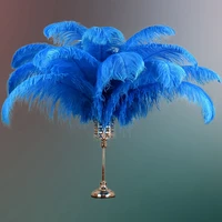 lake blue ostrich feather decor plumes 15 70cm ostrich feathers for clothes party holiday wedding party centerpieces decorative
