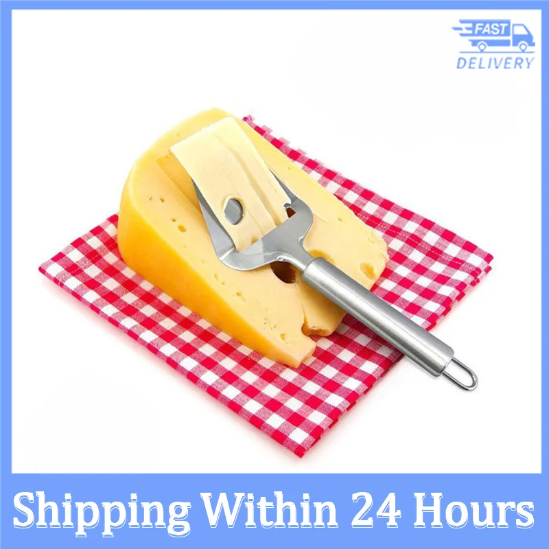 

Серебристый нож для резки сыра из нержавеющей стали, нож для резки сыра, нож для резки масла, кухонные инструменты для приготовления сыра, Пр...