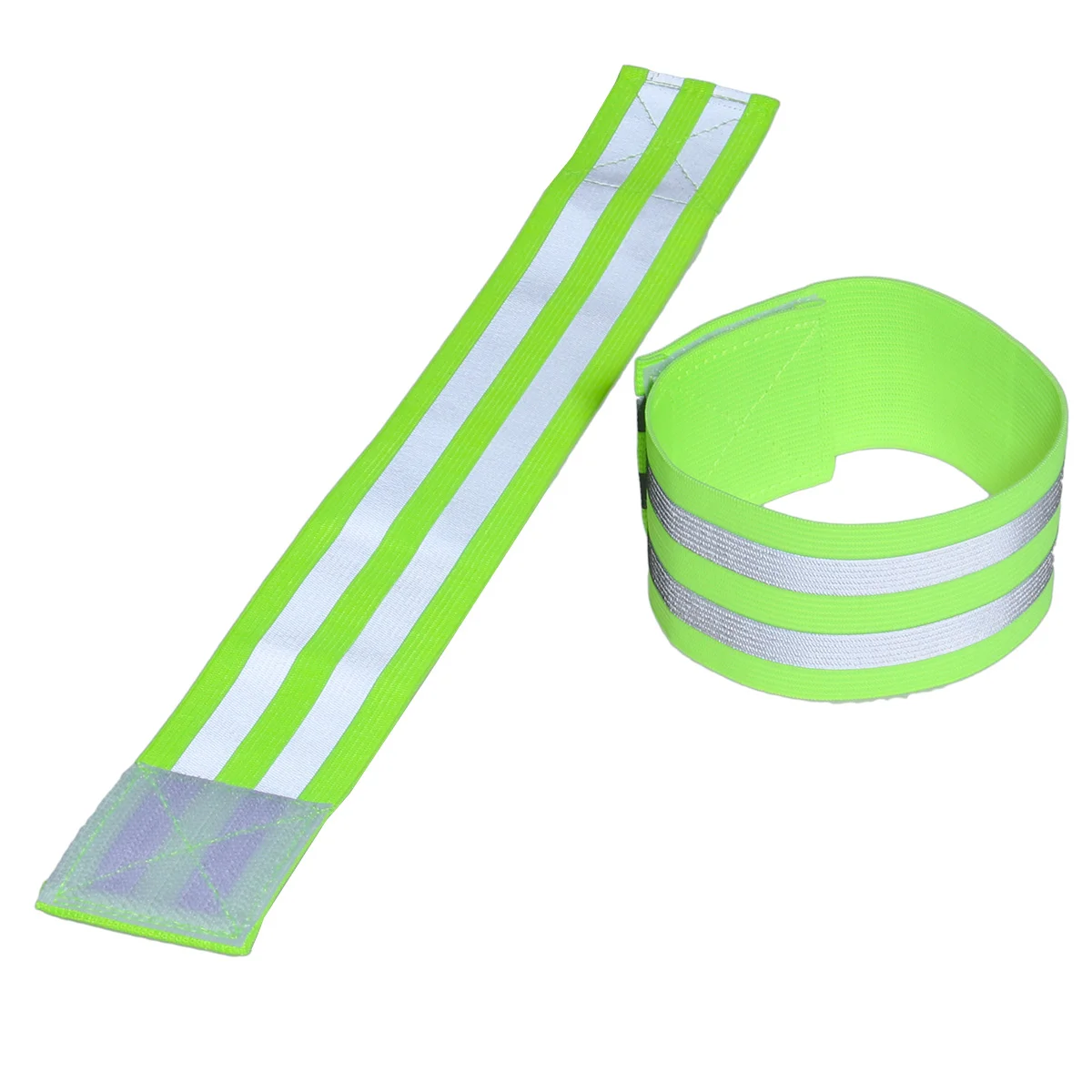 

Reflective Band High Visibility Safety Gear Adjustable Safety Strap for Cycling Walking Running Outdoor Sports ( 2PCS, Green )