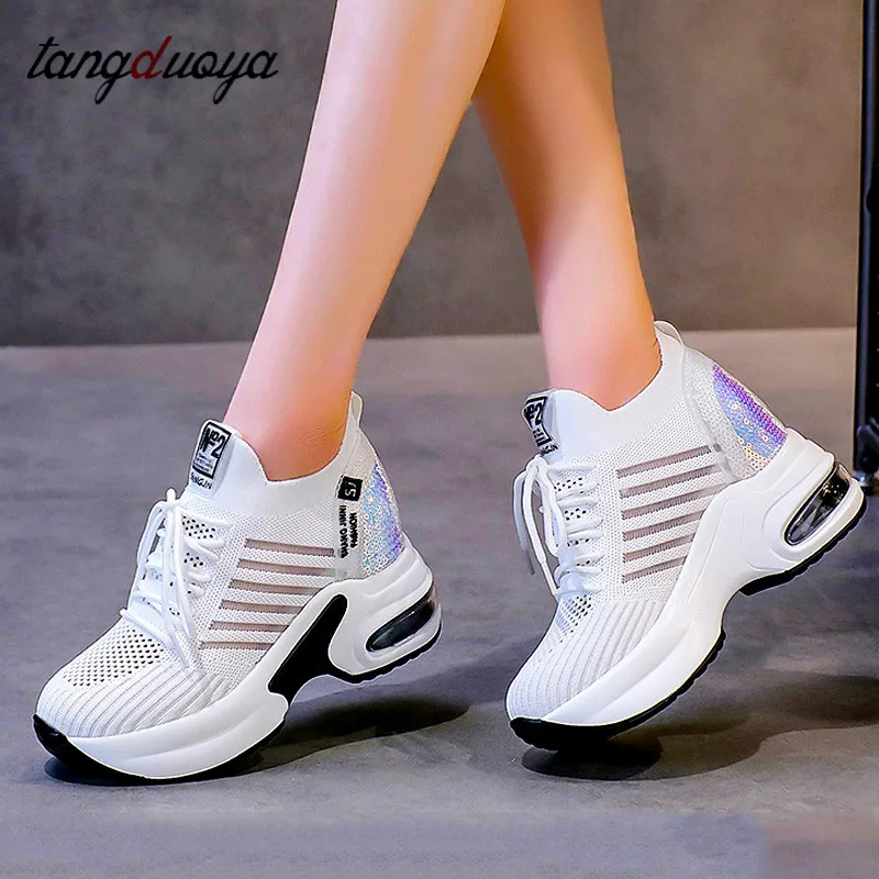 

Height Increase Sneakers Women Sports Shoes Ladies Outdoor Running Shoes Summer Breathable Mesh Training Gym Platform Sneakers