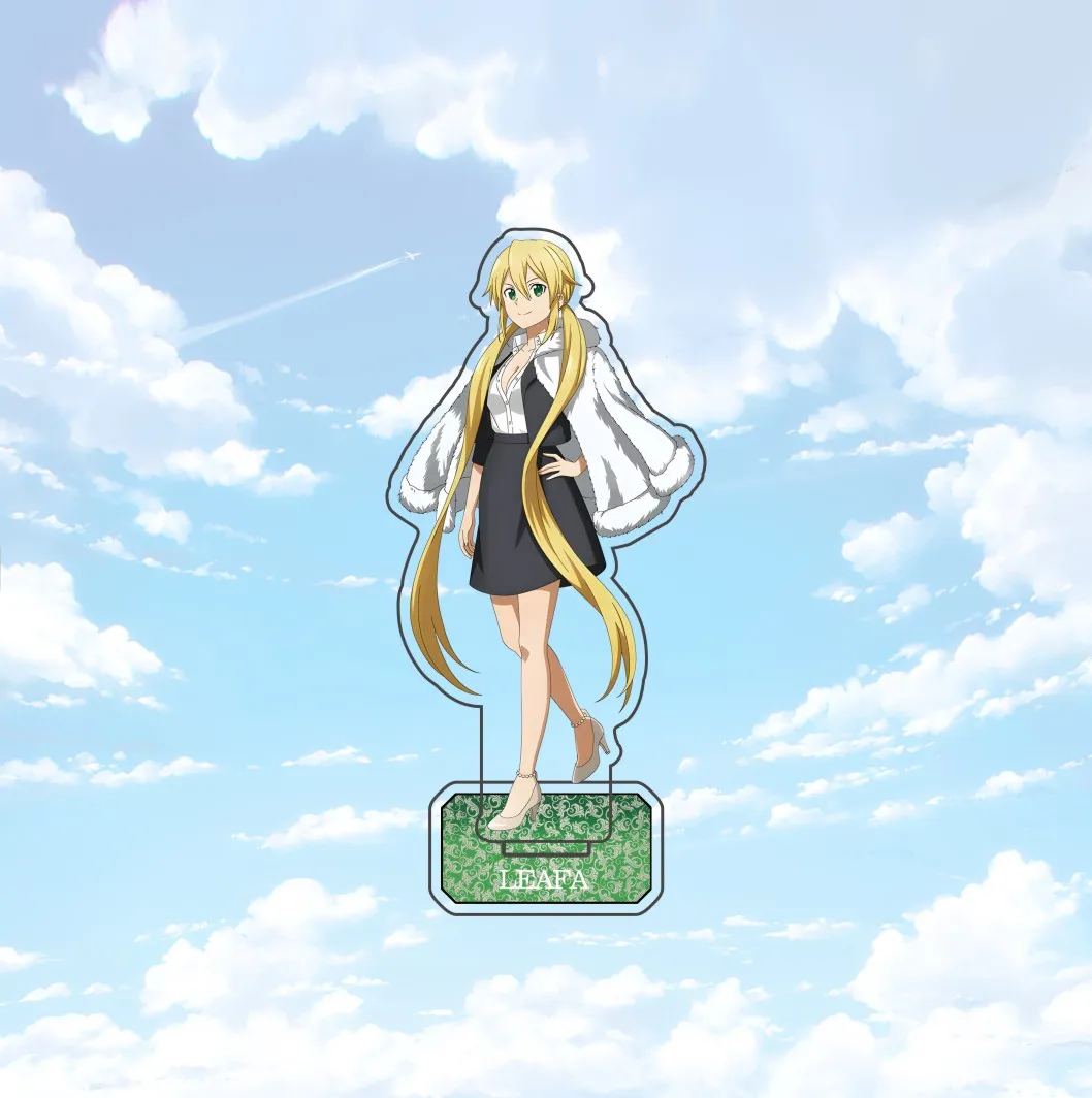 Фото Аниме Sword Art Online 15 см акриловая стоячая модель персонажа украшение для рабочего стола Кирито Асуна Лефа Сион Юки Алиса подарок №4