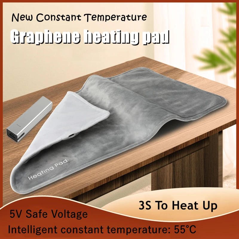 

Графеновая грелка для офиса и дома, одеяло с подогревом Usb, студенческое портативное электрическое одеяло с подогревом, коленная шаль, грелк...