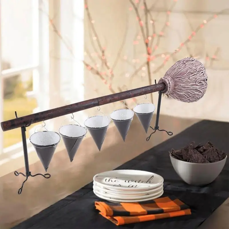 

Dropship Halloween Broom Bowl Stand Baby Shower Snacks for Case