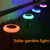 2022 new solar garden light 4pcs color changing waterproof landscape lawn lamp outdoor pathway lights for villa patio decoration