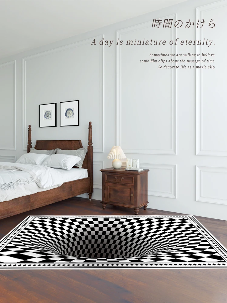 

Забавный ковер в черно-белую клетку, удобный освежающий ковер для спальни, роскошный художественный декоративный ковер для гостиной, Alfombra