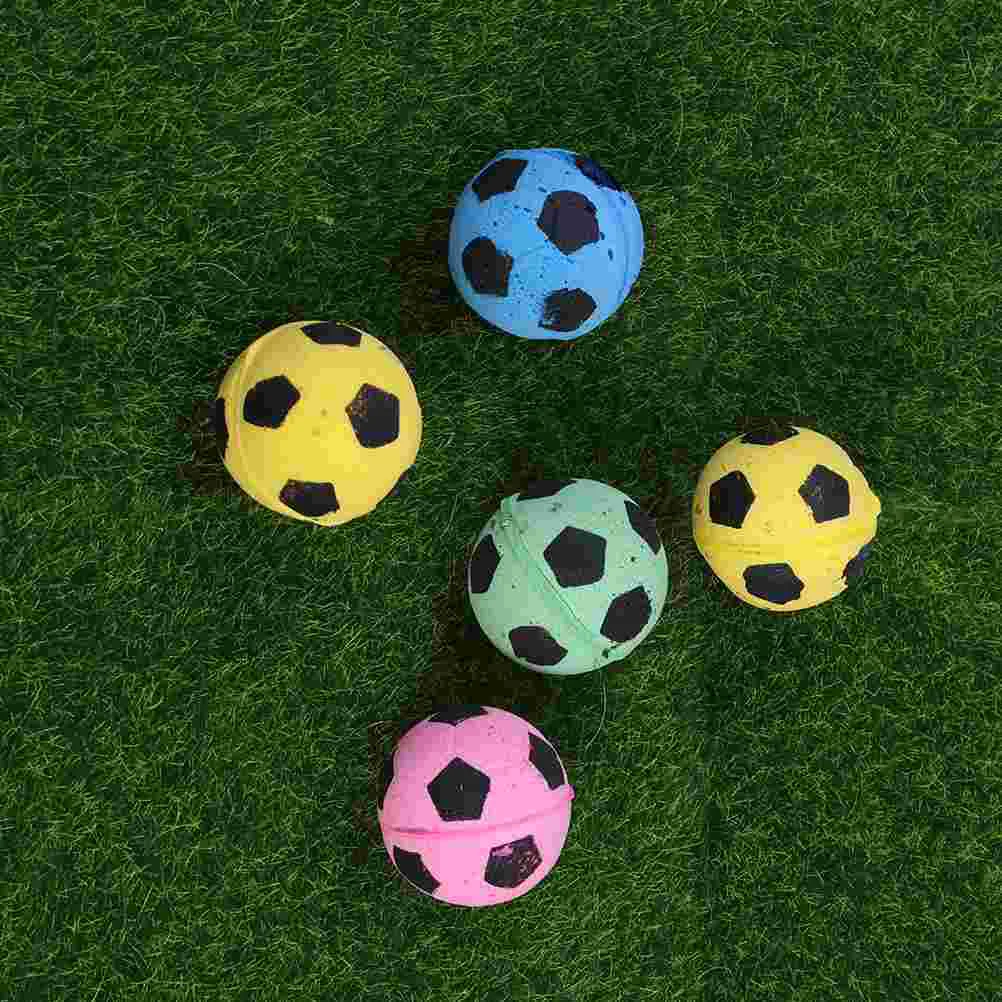 

12 Pcs Sponge Football Soccer Balls Small Colorful Balls for Cat Toys (Random Color)