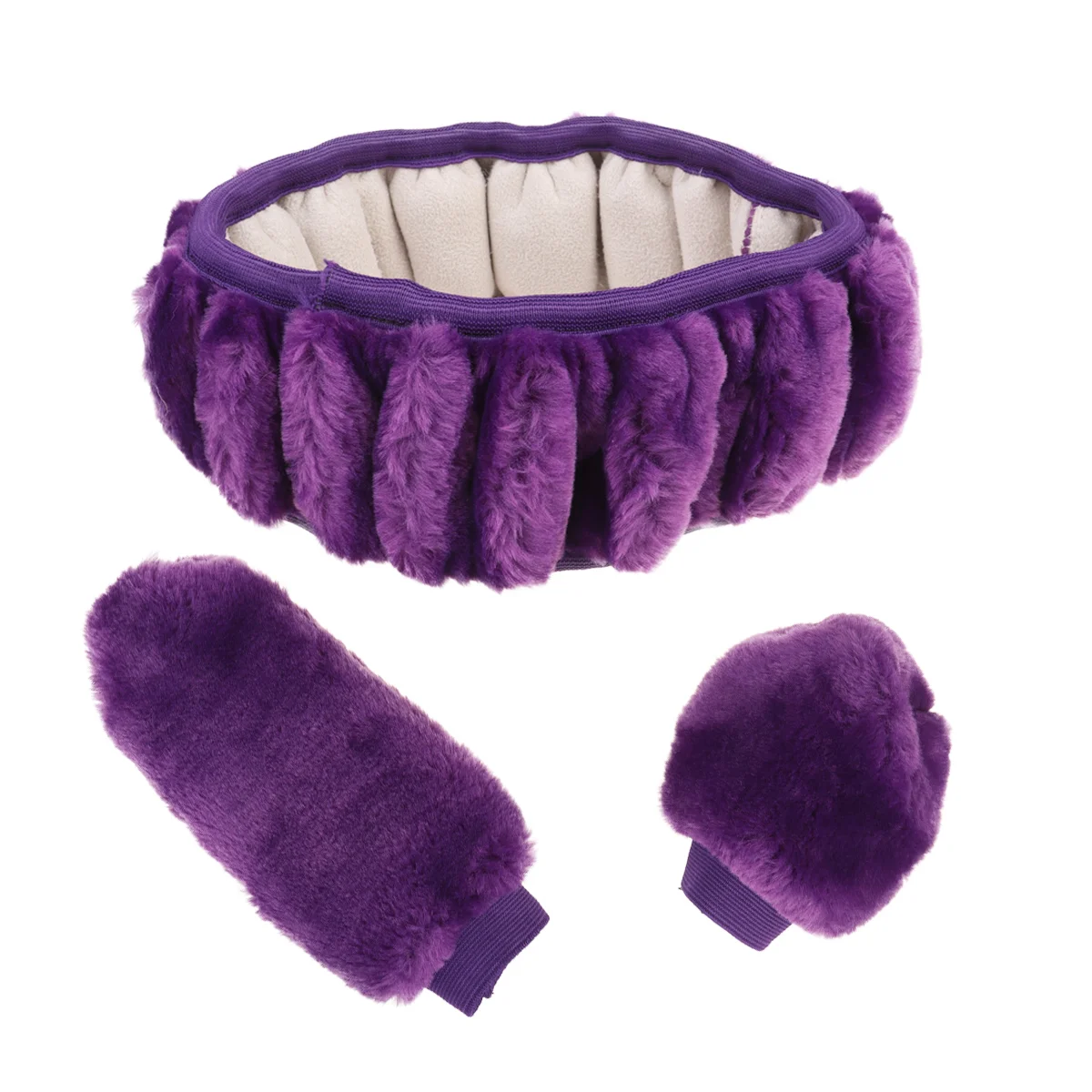 

Car Wheel Cover Plush Steering Wheel Cover Womens Thermal Set Car Wheel Protector Cute Sets Winter Car Wheel Sleeve Set P