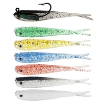 15pcs soft bait soft fish 75mm fork tail lures for fishing shad swimbait wobblers artificial tackle soft fly fishing lures bait