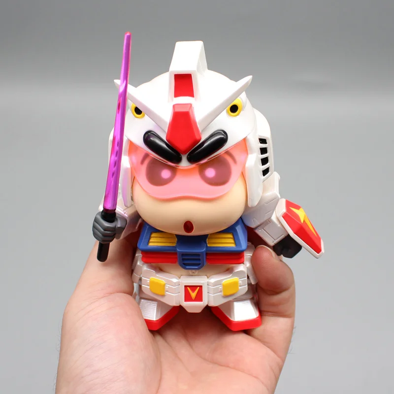 

New Gk Crayon Shinchan Hihi Gundam Shin-Chan Cos Shinnosuke Nohara Mini Trendy Anime Figure Desktop Ornaments Model Toy Gift