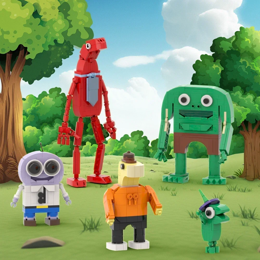 Серия игр мультяшные фигурки серия Уśmiechnięty друг строительные блоки милый