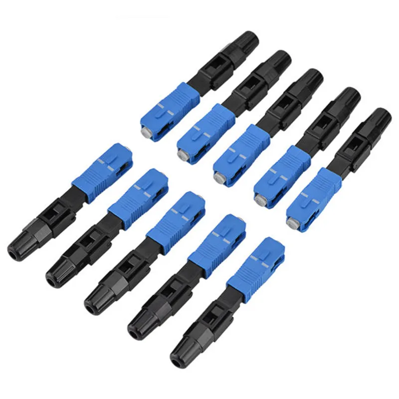 50pcs FTTH SC UPC Single Fiber Single Mode Fiber Optic Fast Connector Field Mount Quick Connector