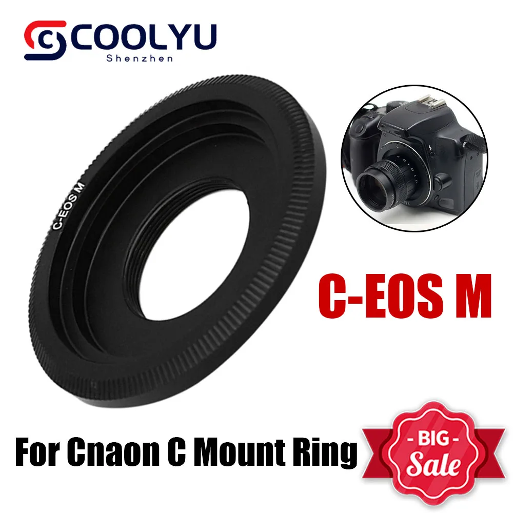 

C Mount Movie Lens Adapter Ring For Canon EOS M M1 M2 M3 M5 M6 M10 M100 C-EOSM EF Fujian 35mm 50mm CCTV Lense Accessories