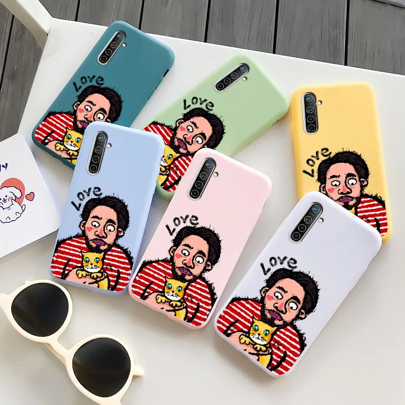 

Uncle Hugs Cat Case For OPPO Realme 2 3 5 6 7 8 i Pro 5G Silicone Shell Candy Colors Protection Personality For OPPO K5 Realme