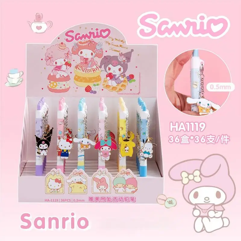 

Kawaii Sanrio Anime Propelling Pencil Cute Hello Kitty Pompompurin Cartoon Pendant Pencil Creative Stationery Children Gifts