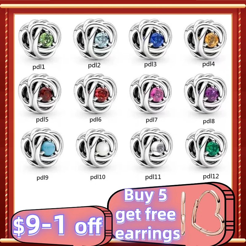 

plata charms of ley 925 original Fits original pandora bracelet 925 silver women pendant jewelry Rose Eternity Wrap Charm