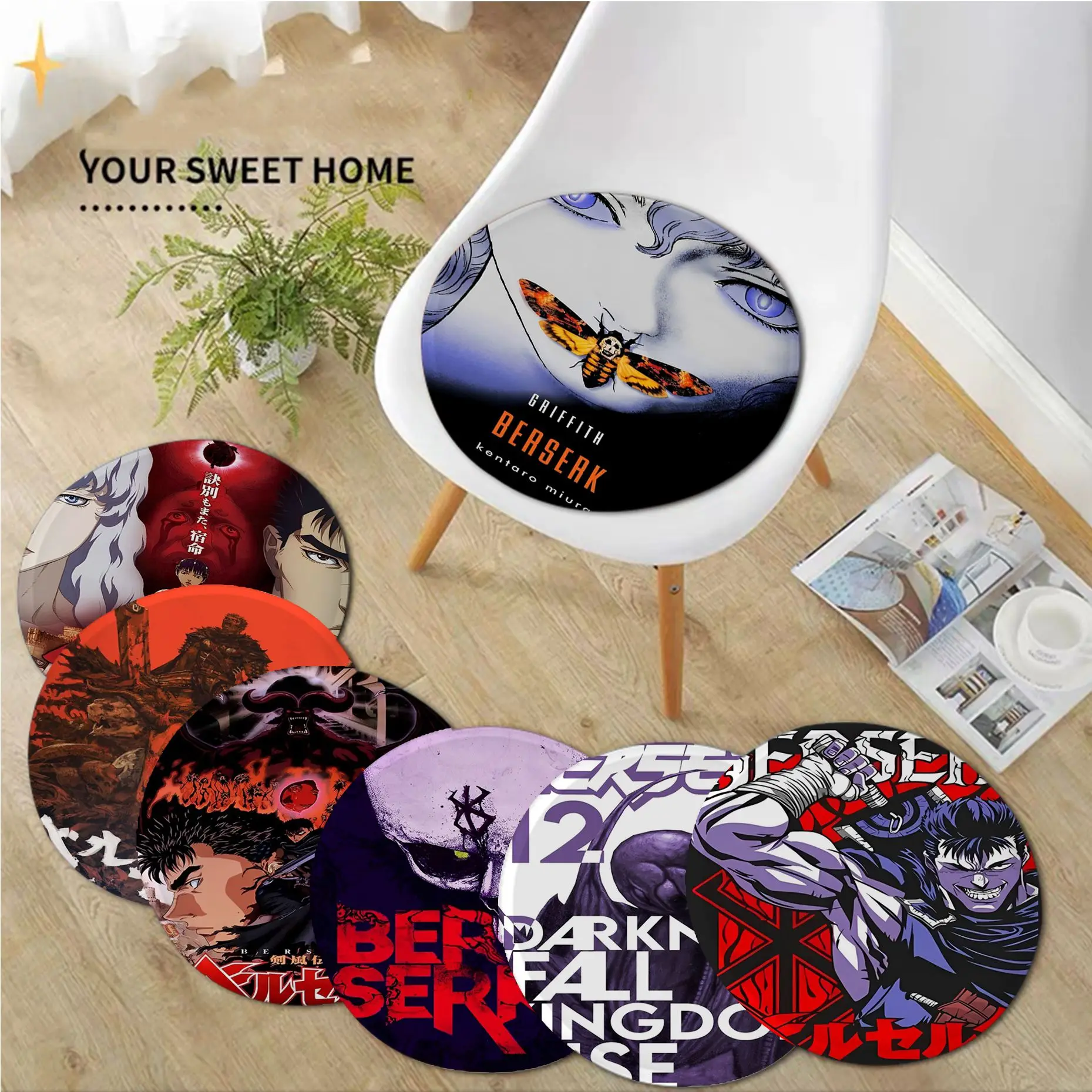 Декоративная Подушка Kentaro Miura Berserk Мягкая Квадратная Для Сиденья Стула