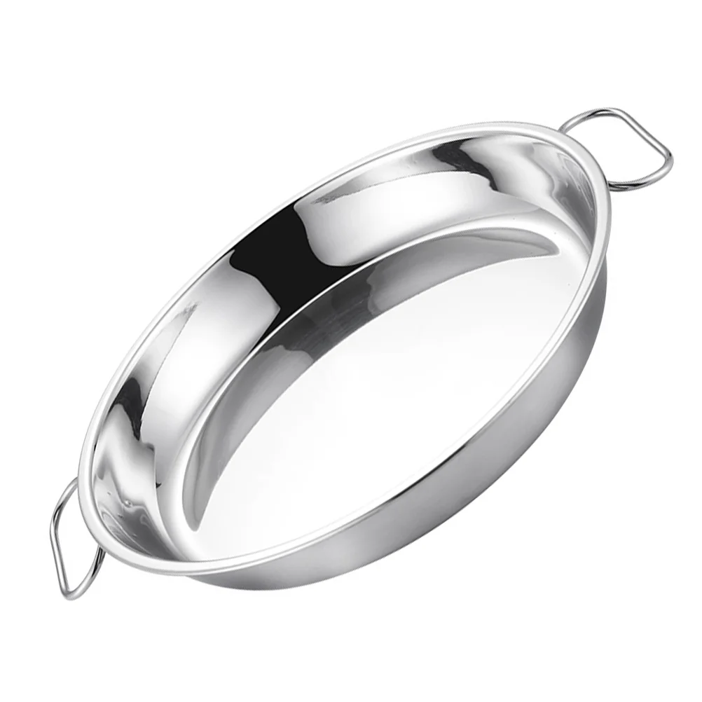 

Plate Metal Baking Cake Steamer Bakeware Steaming Pan Tray Feeding Plates Camping Steak Round Handledish Bowl Bowls Cereal