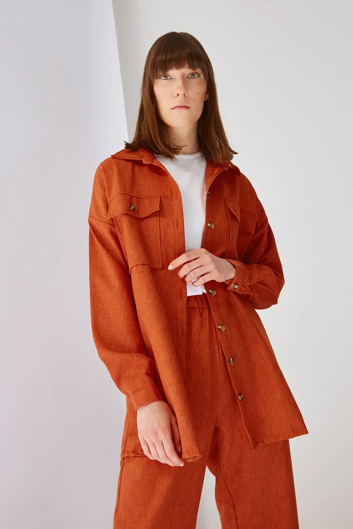 

Trendyol Shirt Collar Sub-Top Suit TCTSS21AU0263