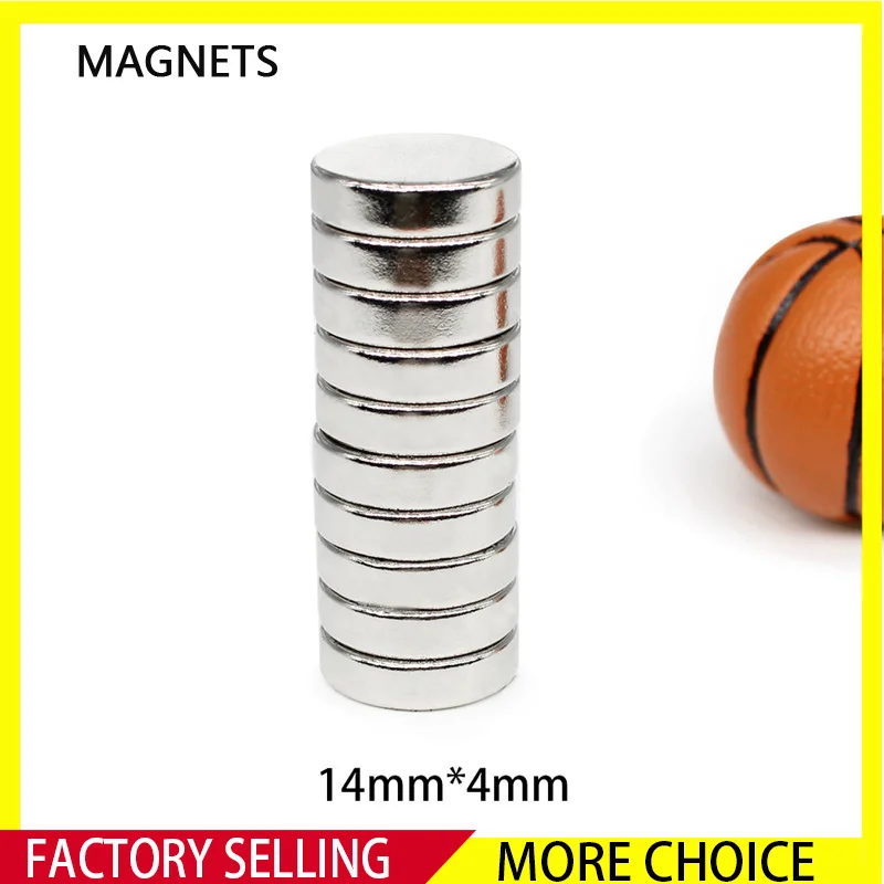 Круглые неодимовые магниты 5 ~ 150 шт., 14*4 мм, прочные мощные магниты N35, Постоянный Магнитный Диск NdFeB, 14*4 мм