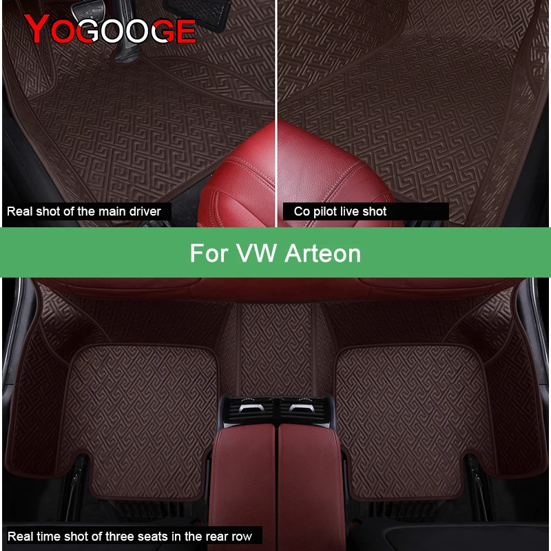 YOGOOGE Car Floor Mats For VW Bora Luxury Auto Accessories Foot Carpet