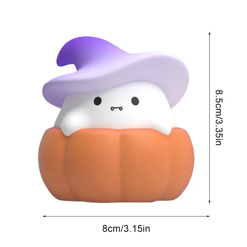 Беспроводная лампа в виде тыквы с призраком