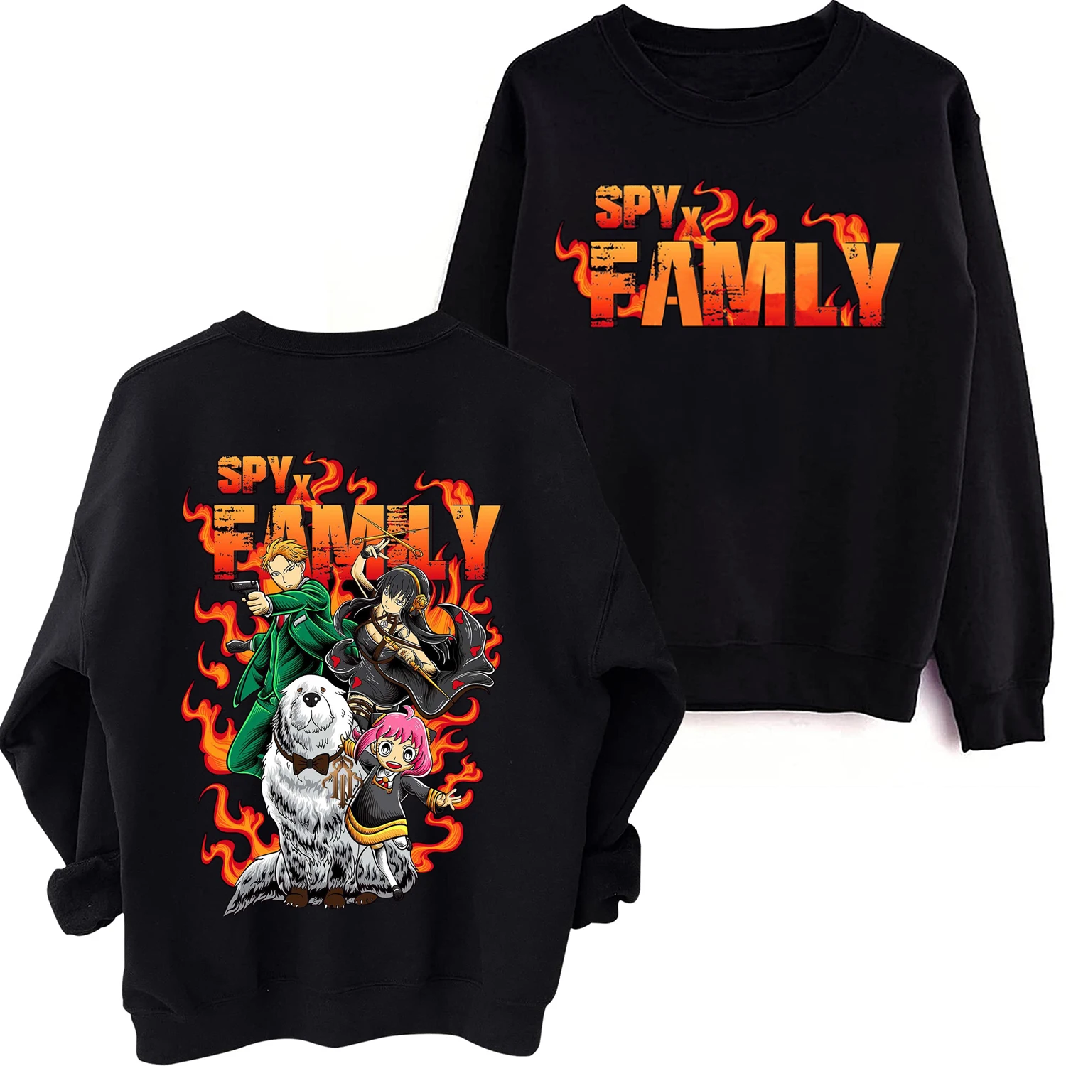 

Лидер продаж 2023, пуловер в стиле аниме «Шпион X» для мужчин и женщин в стиле Харадзюку, топы, толстовка большого размера с длинным рукавом, фанатский подарок