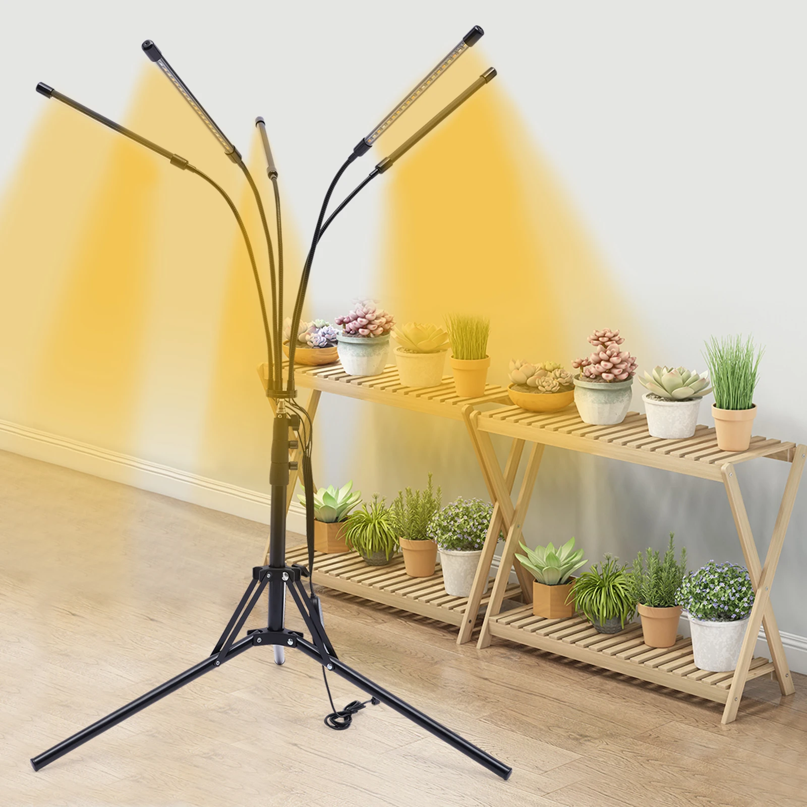 

Plant Lamp LED Plant Light 5 Tubes Plant Light Full Spectrum with Stand 360° Adjustable Growth Lamp with 3 Light Modes for Ind