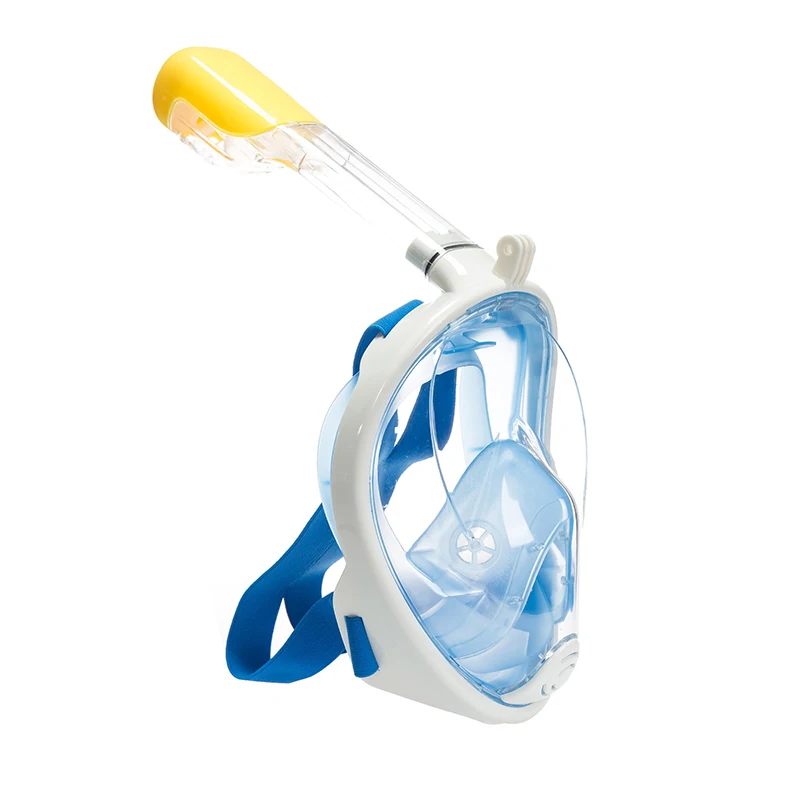 

Snorkeling Respiratory Mask Set Safe Snorkeling Mask With Camera Mount 180 Degree Panoramic View Anti-Fog Snorkel Set For Adult
