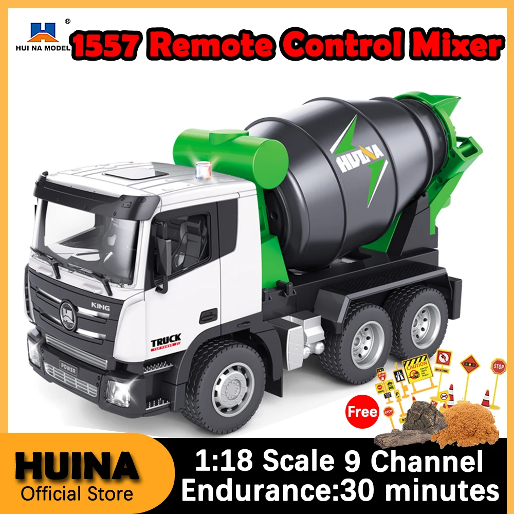 

HUINA 1557 9CH RC автомобиль с дистанционным управлением танкер металлический трактор экскаватор грузовик погрузчик Инженерная электрическая машина игрушки для мальчиков подарок
