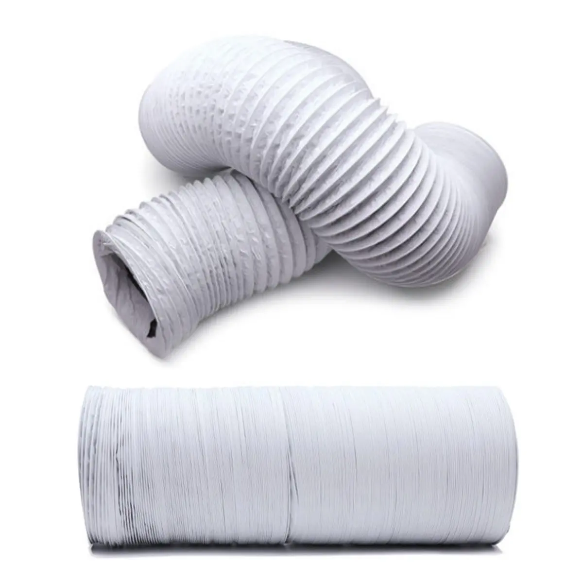 

6M 150-80mm Dia Portable Flexible Air Conditioner Spare Parts Vent Hose Aluminum Foil Antistatic Exhaust Hose Vent Tube Pipe