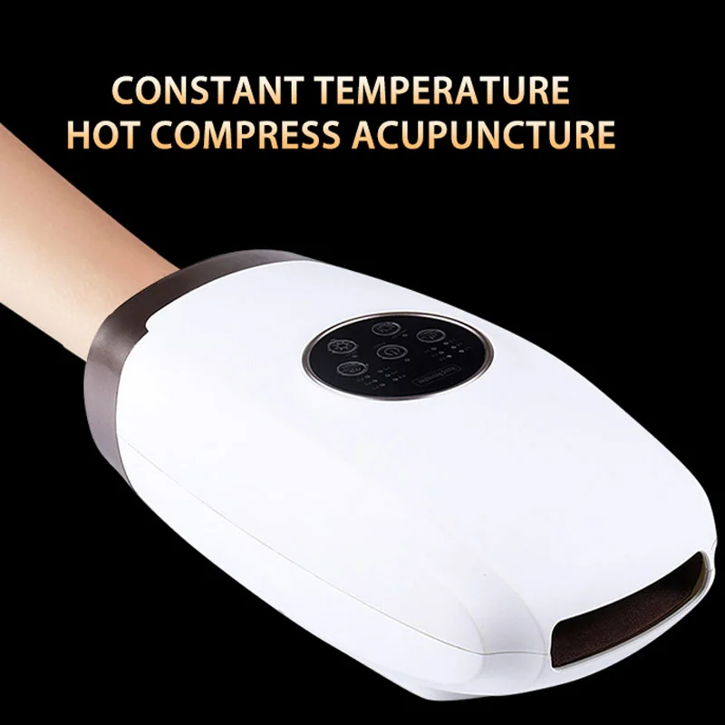 

Heated Hand Massager Physiotherapy Equipment Pressotherapy Finger Massager Apparatus Palm Massage Device Air Compression