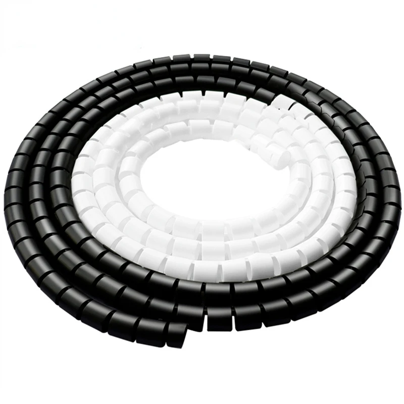 

Flexible Cable Wire Protector Organizer Tube 8mm 10mm 28mm Spiral Wrap Cables Winding Storage Pipe Desk Tidy Cord Management