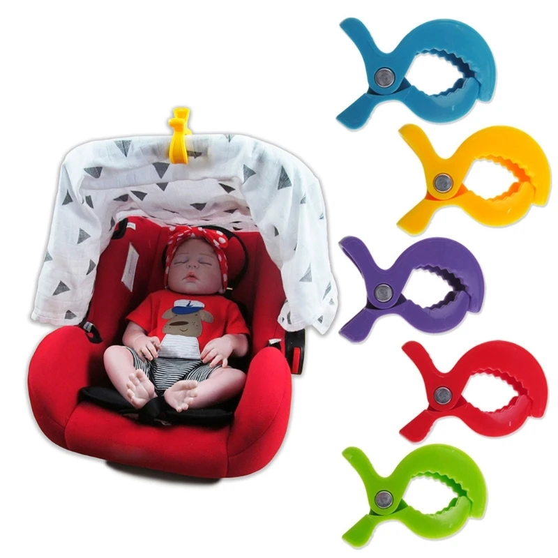 

57EE Colorful Baby Pram Clips Universal Clips Blanket Clamps for Toys- to Pram