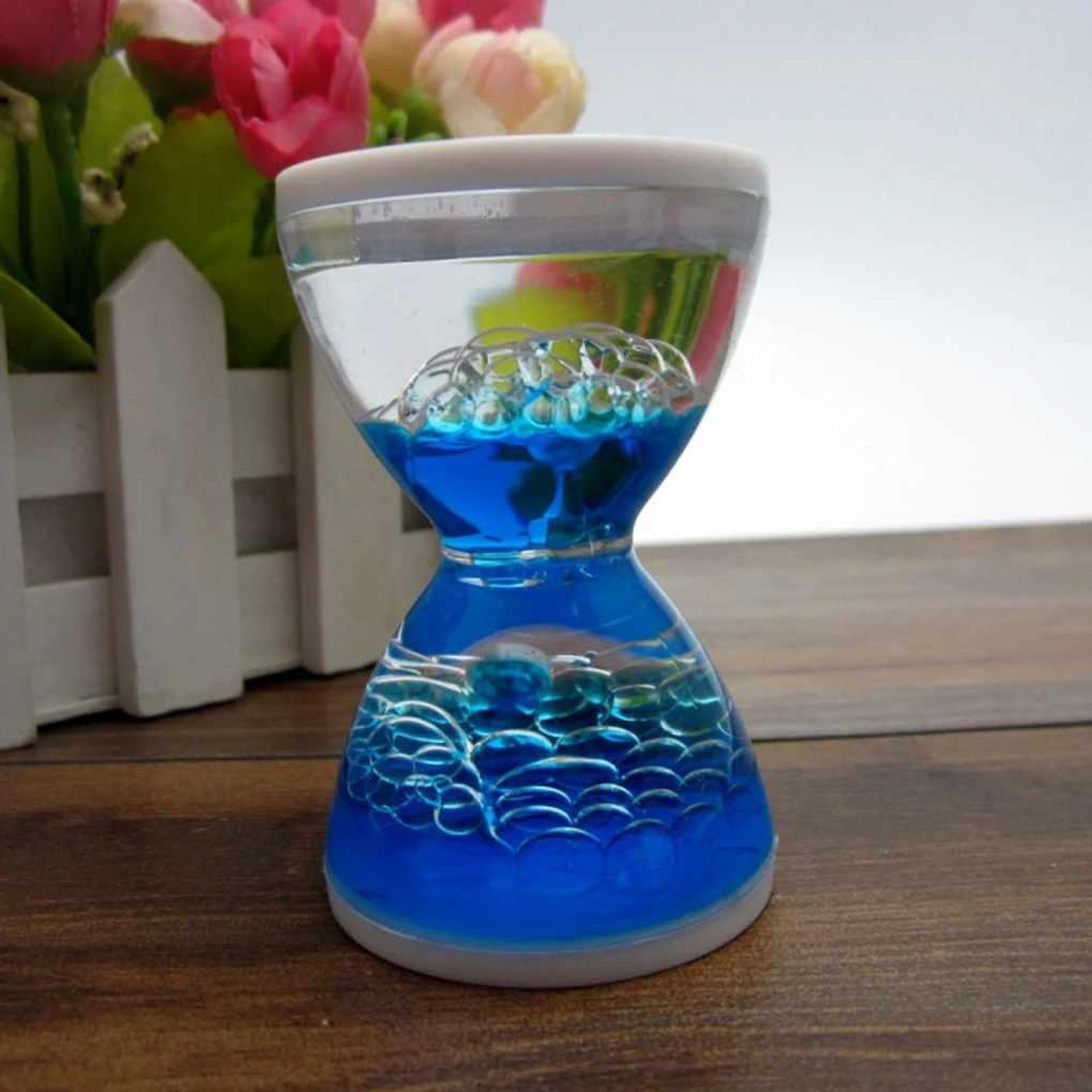 Oiling Cup Liquid Timer Yoga Slim Hourglass Crystal Liquid Hourglass Ornament Decoration S/L Random Color