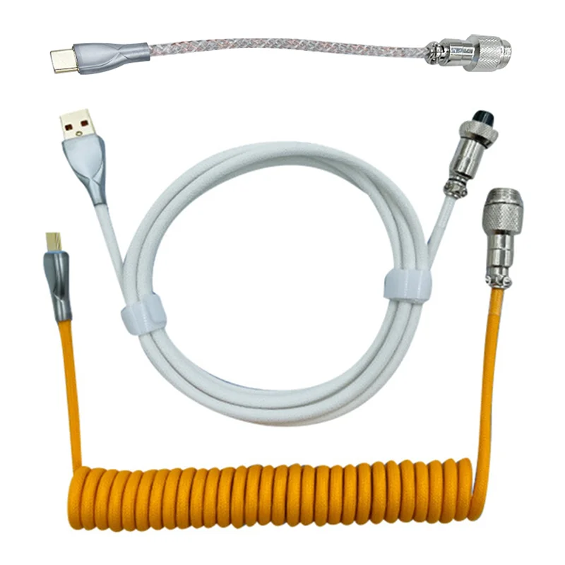 

Кабель для клавиатуры, авиационный штепсельный кабель, спиральный кабель, механический кабель для клавиатуры, кабель для передачи данных для игр, USB-кабель для зарядки A