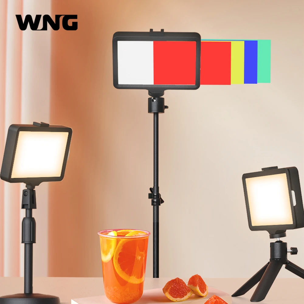 

Светодиодная фотография видео заполнясветильник панель для фотостудии набор ламп со штативом Волшебная Рука RGB фильтры для прямой трансля...